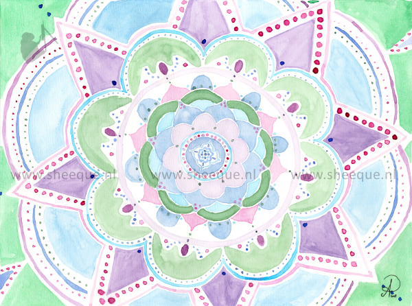 aquarel schilderij mandala